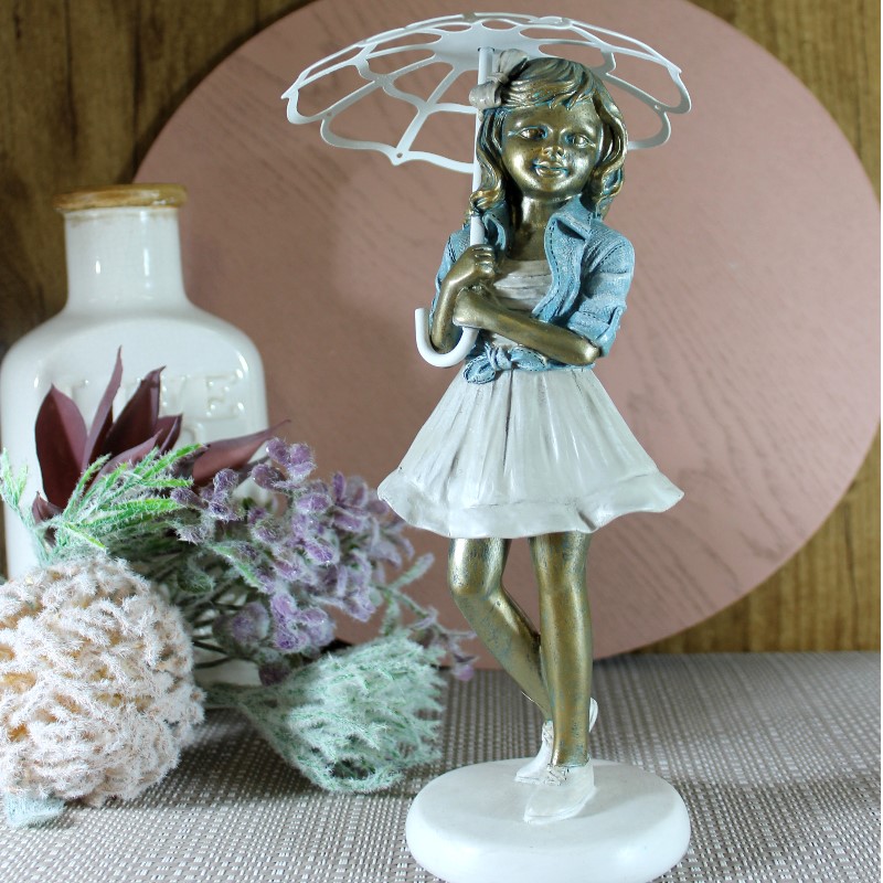 Girl with metal umbrella 30cm