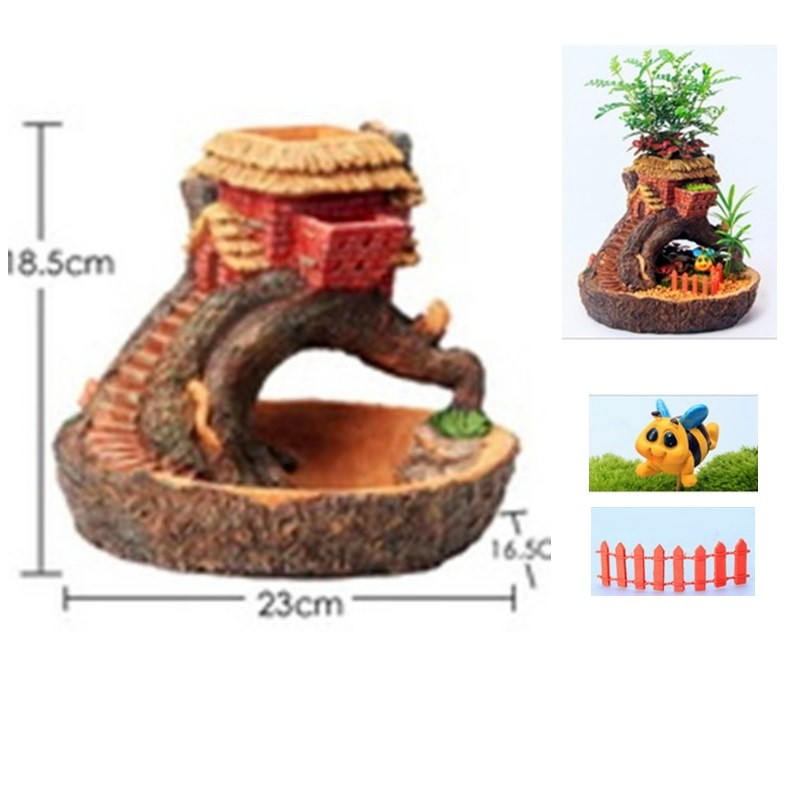 Planter Treehouse 18x23cm