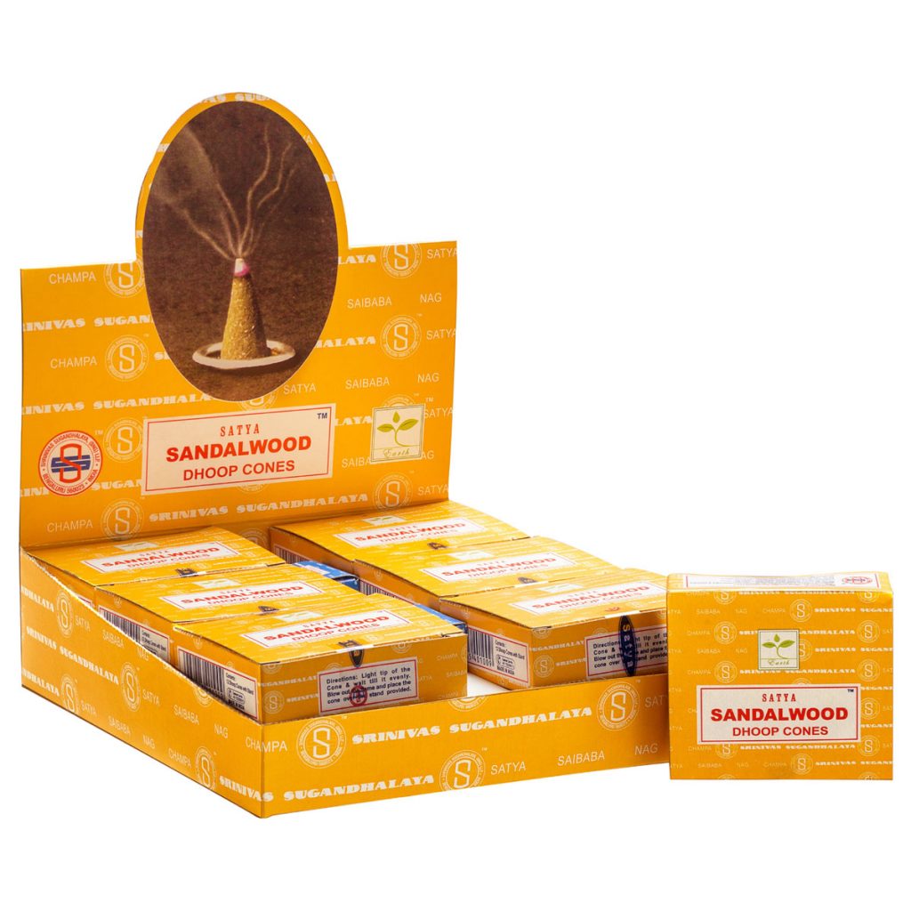 SANDALWOOD - Cones - Nag Champa - 12pk