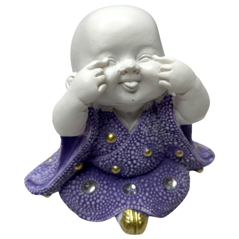 Purple and white monk 9cm