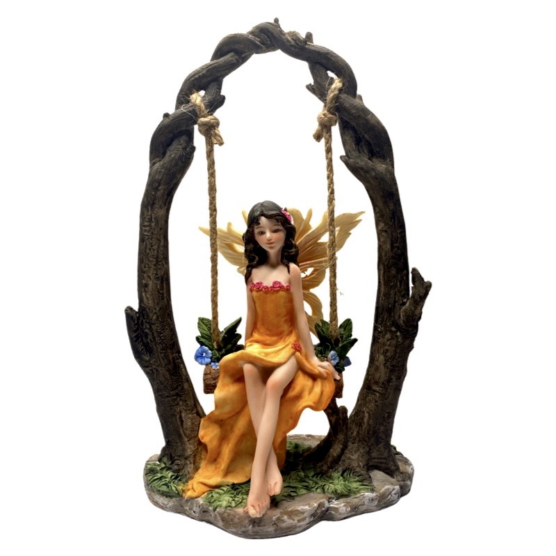 Fairy on swing 25cm x 16cm