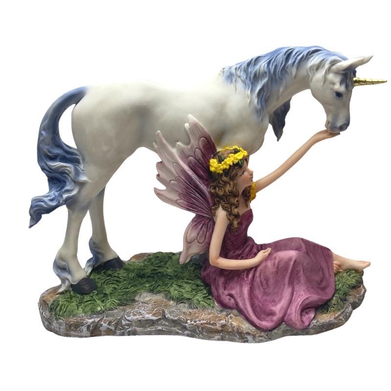 Fairy with unicorn 19cm x 23cm