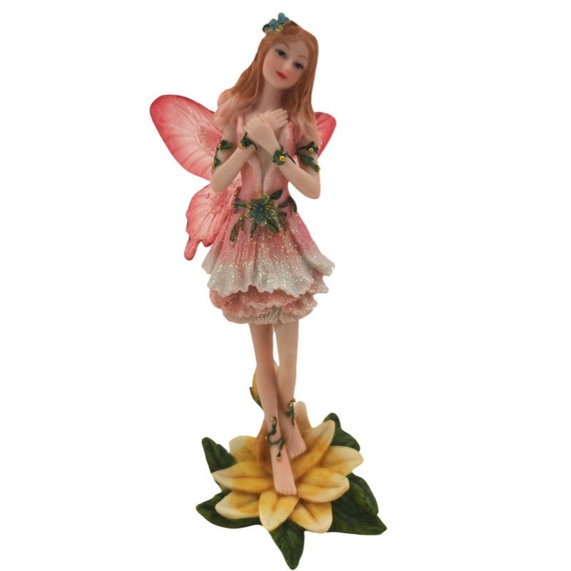 Fairy standing on lilypad 17cm