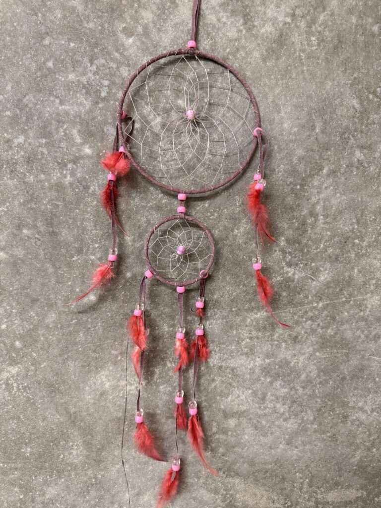 Dream Catcher 2 Ring Purple & Pink 15cm & 7.5cm