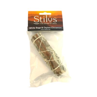 White Sage & Cinnamon Smudge Stick 12cm