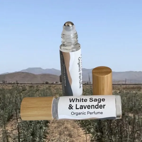 .Roll On White Sage & Lavender Organic Perfume - 10ml